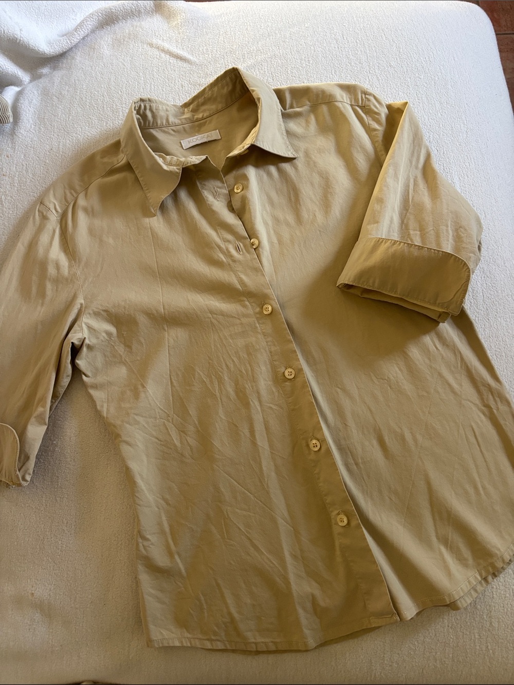 Kookai Beige Button-Down Blouse